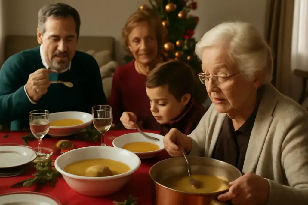 Perché nei pranzi di Natale il brodo è sempre presente? La risposta nella storia familiare italiana