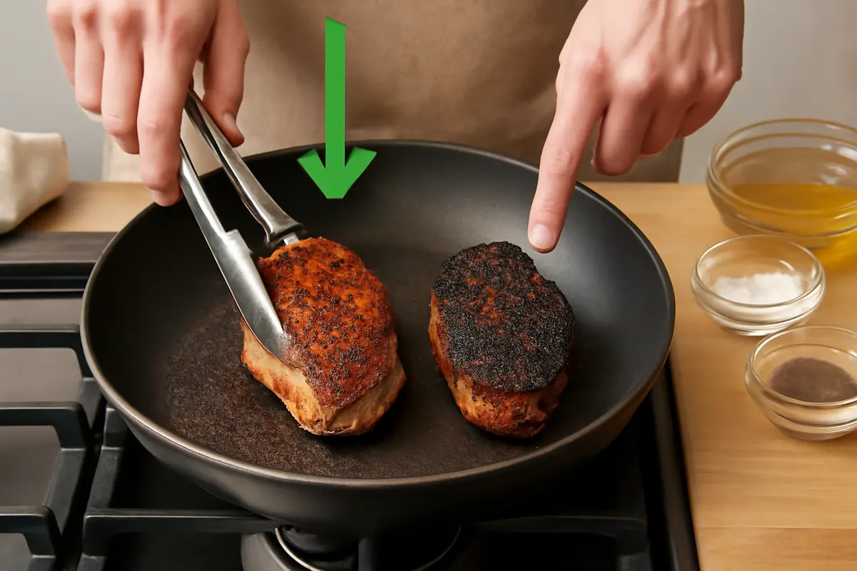 Come si rosola la carne in padella senza bruciare nulla? Il piccolo errore che in tanti commettono