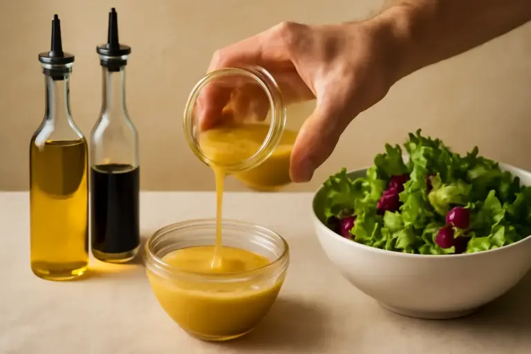 Emulsionare olio e aceto per un dressing all’italiana: la proporzione giusta che esalta l’insalata