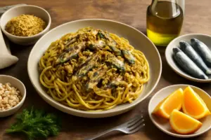 Pasta con le sarde piatto tipico siciliano: la tecnica per bilanciare sapori forti e delicati